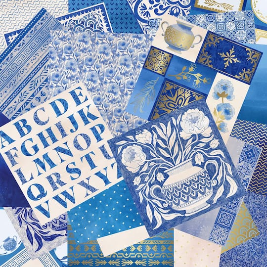 Craft Smith 12" x 12" Cerulean Sea Paper Pad, 48 Sheets